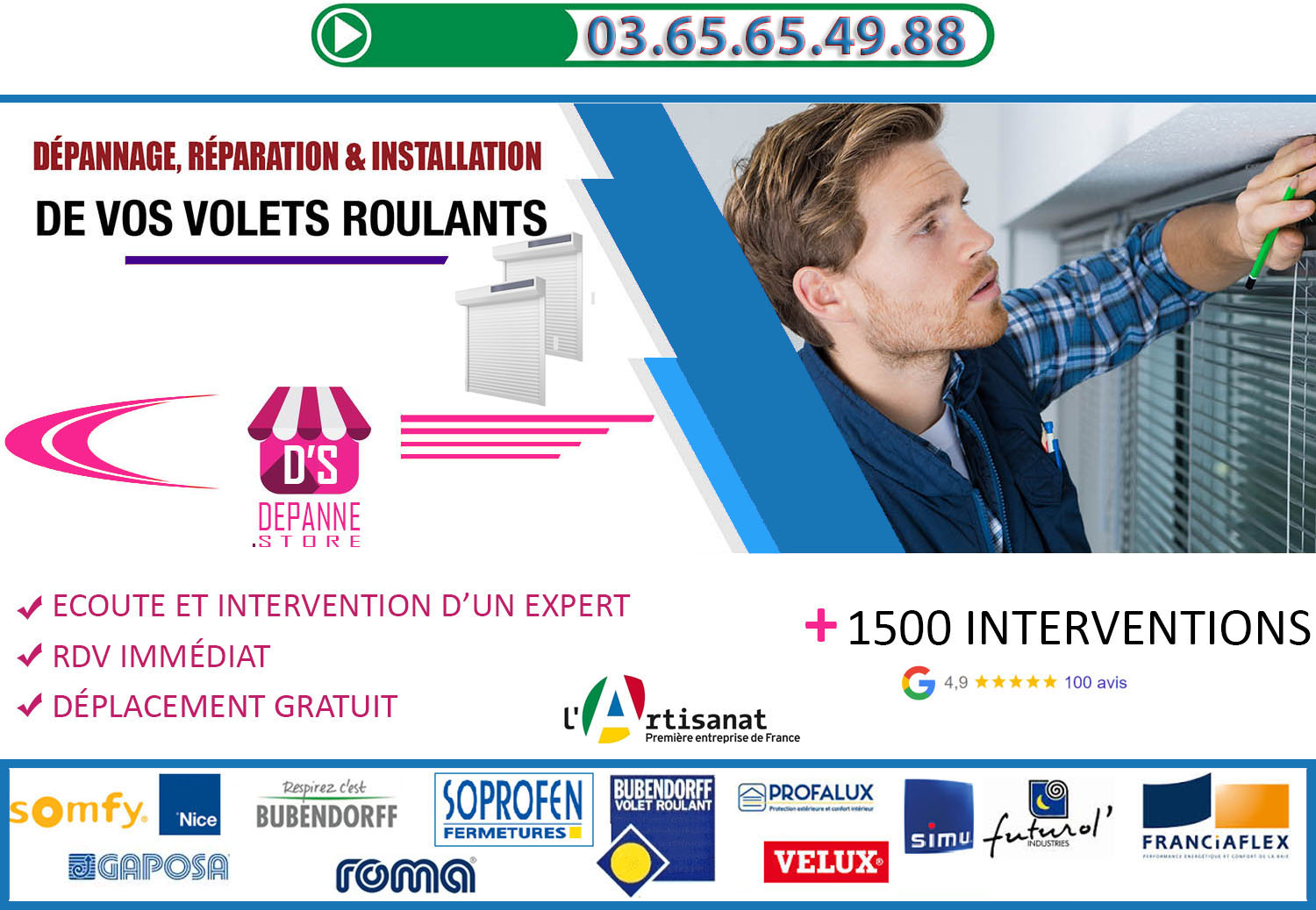 Deblocage volet roulant Evry 89140